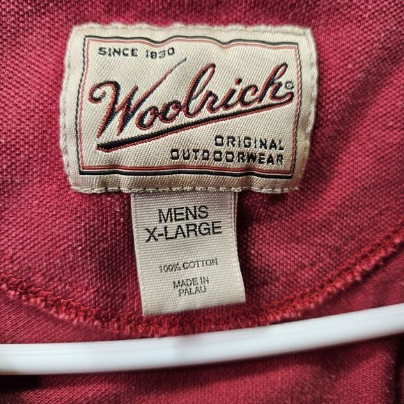 Woolrich Polo Shirt Mens Size XL Red Short Sleeve Vintage Original Outdoor - Picture 5 of 15